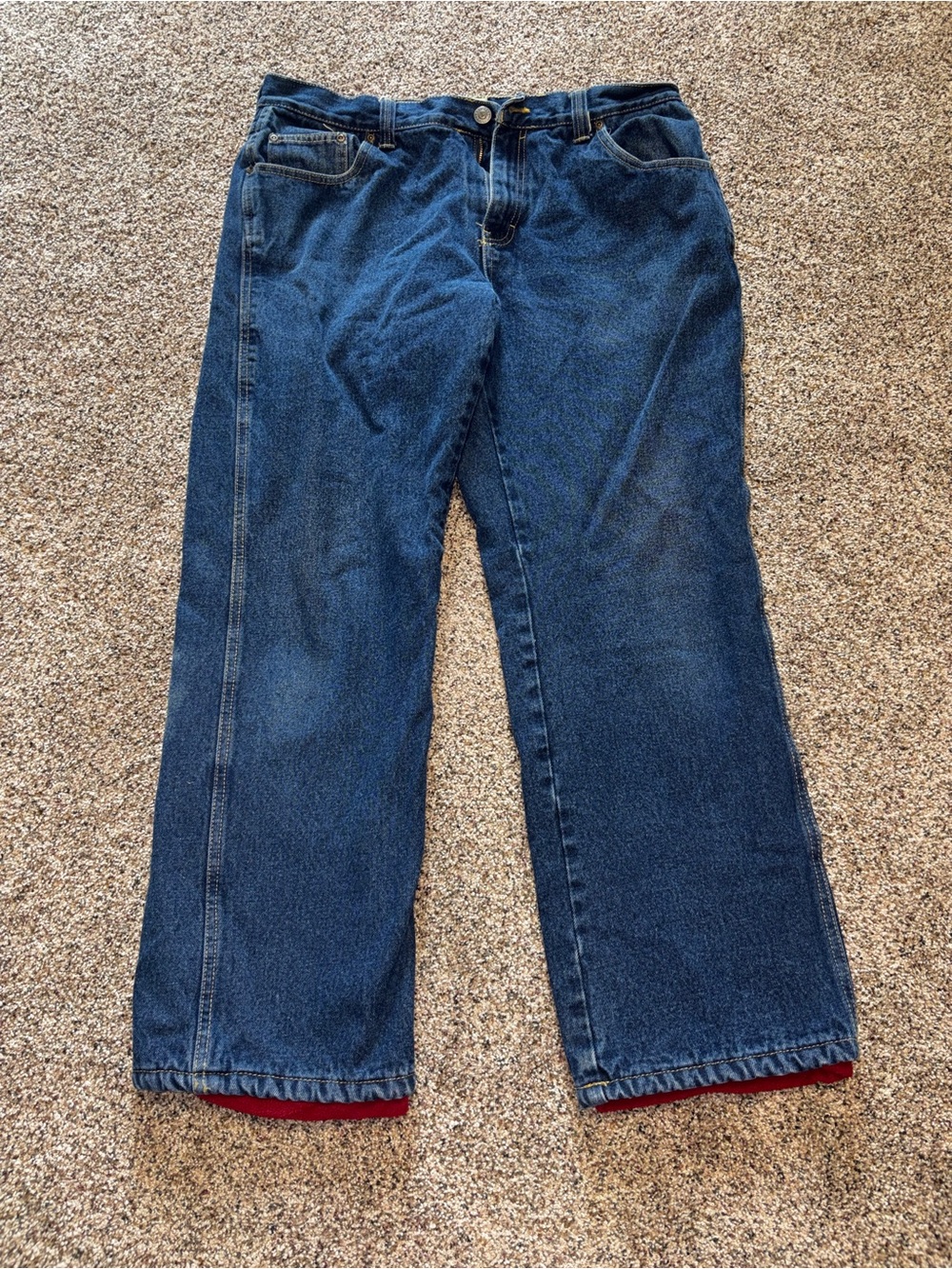 Red Head Flannel-Lined Relaxed Fit Denim Jeans Men’s 36x32 Flannel Fleece